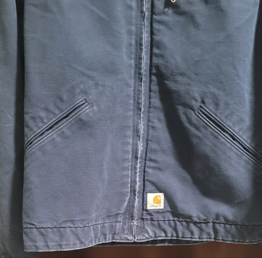 Mens Carhart Detroit Work Jacket In Navy - Picture 5 of 11